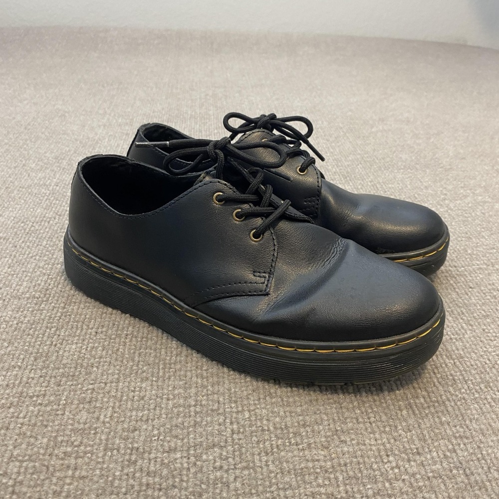 Dr. Martens Shoes Men 8 Women 9 Black Leather Slip Resistant Work Comfort Grunge